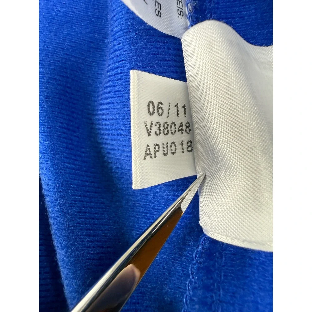 Adidas Track Jacket Mens‎ XL Blue Soccer Fussball Ferienschule Full Zip V38048
